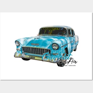 1955 Chevrolet Bel Air 4 Door Sedan Posters and Art